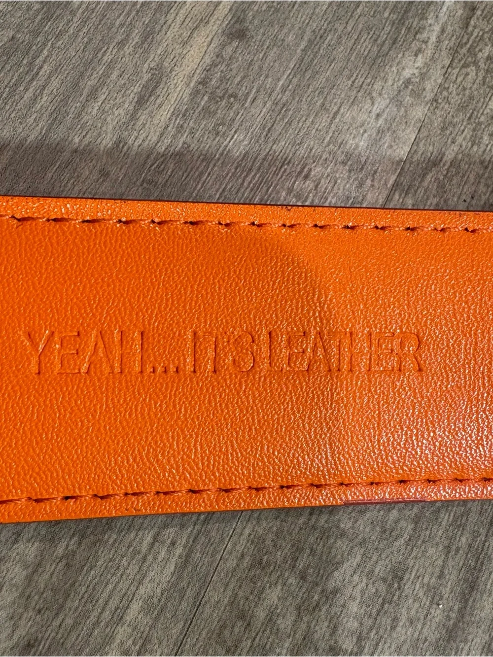 Mission Belt Men’s 36/38 Orange Leather With Fugitive 40MM Orange Buckle